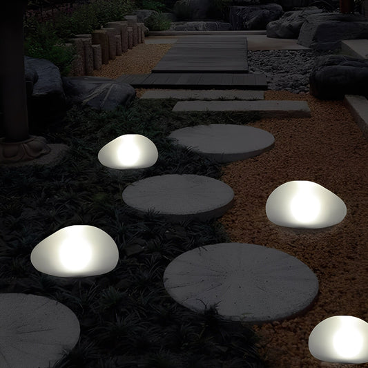Kaori – Lampe de jardin solaire en forme de galet