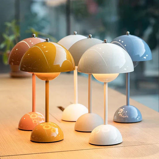 Lampe de bureau à dôme coloré - Style nordique moderne