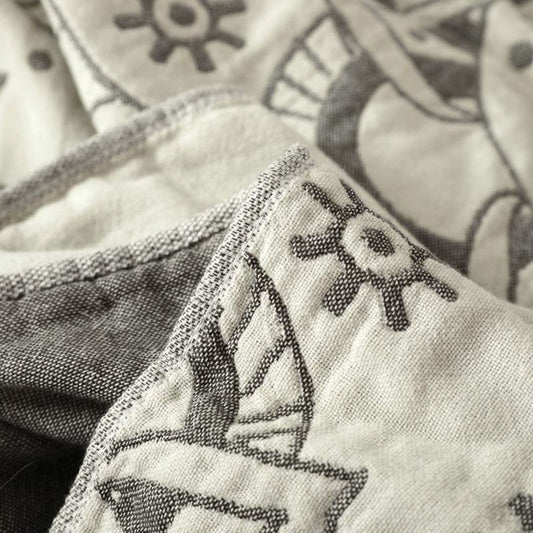 Malte – Couverture de jour avec motif beige et gris
