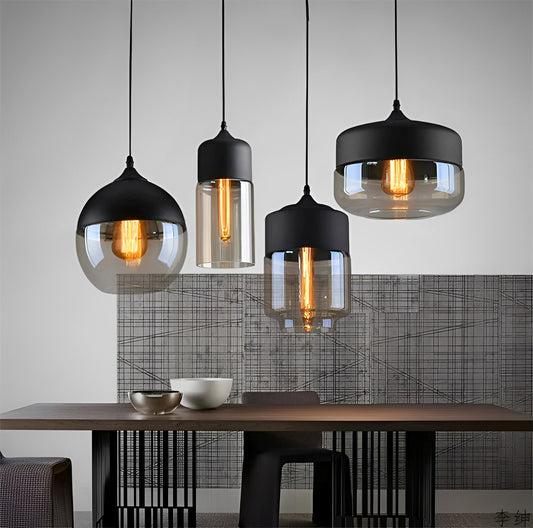 Amira – Lustre en verre industriel