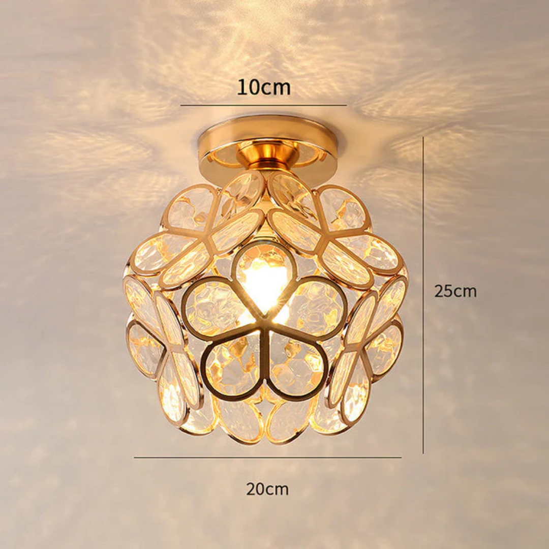 Vergara – Lampe de plafond en cristal simple