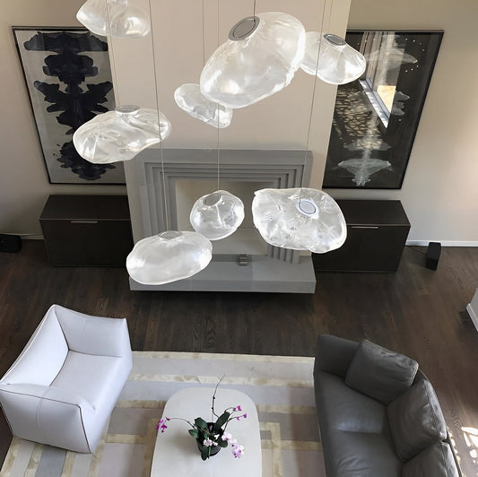 Valen – Lustre d'escalier nordique en verre