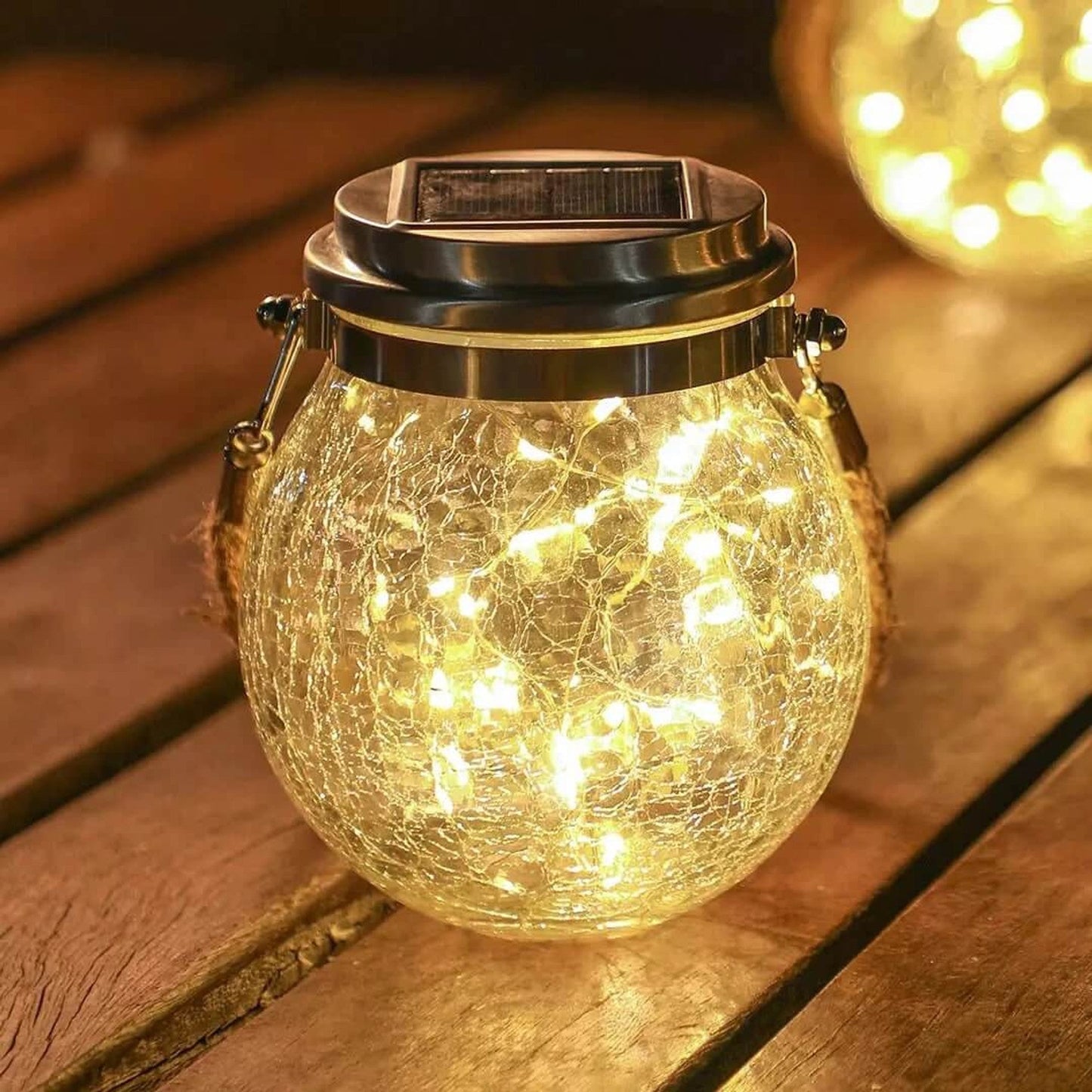 Maribel – Lampe solaire en verre en forme de sphère