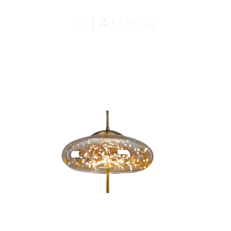 Ellyse – Suspension avec design en verre étincelant : L'élégance classique rencontre la magie moderne