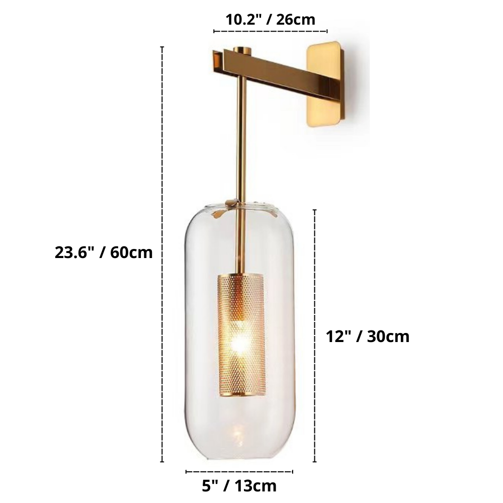 Otis - Applique murale contemporaine en verre