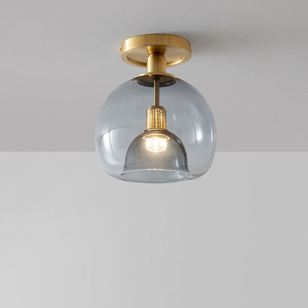 Glayra – Plafonnier moderne avec verre gris pour couloir et espace de vie