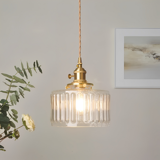 Frieda – Suspension classique en métal et verre