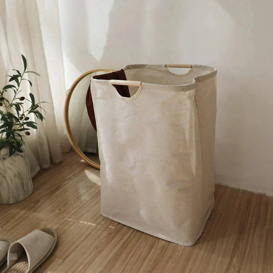 Sena – Panier de rangement en coton et lin pliable