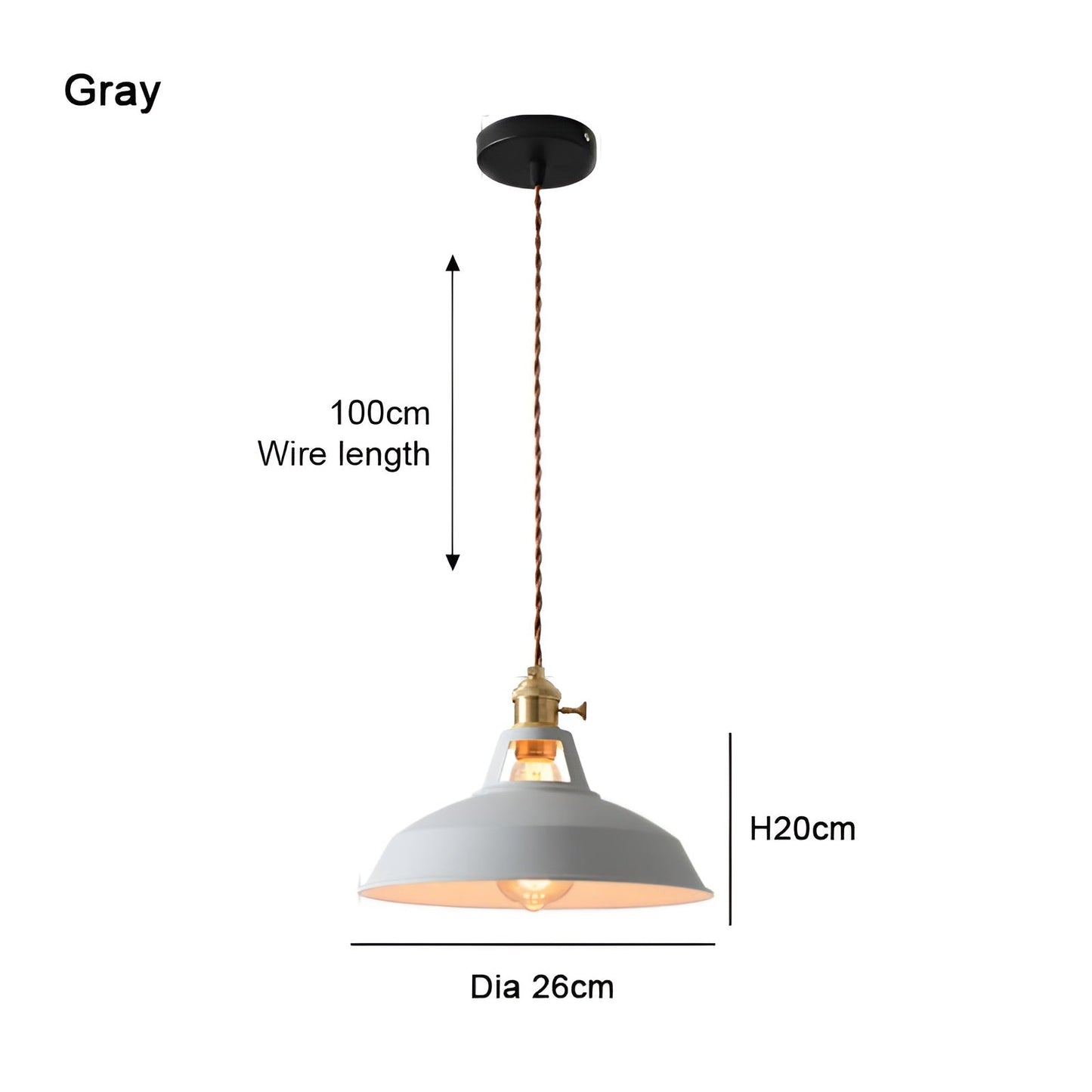 BarnFlare - Suspension LED industrielle colorée style macaron