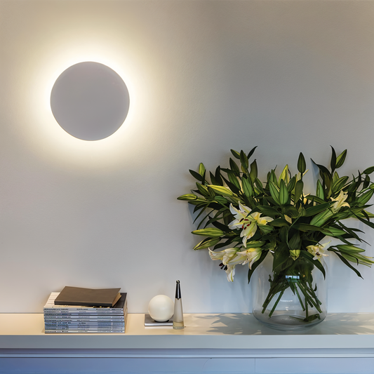 Applique FullHalo – Lampe murale ronde en métal disponible en noir, blanc ou doré