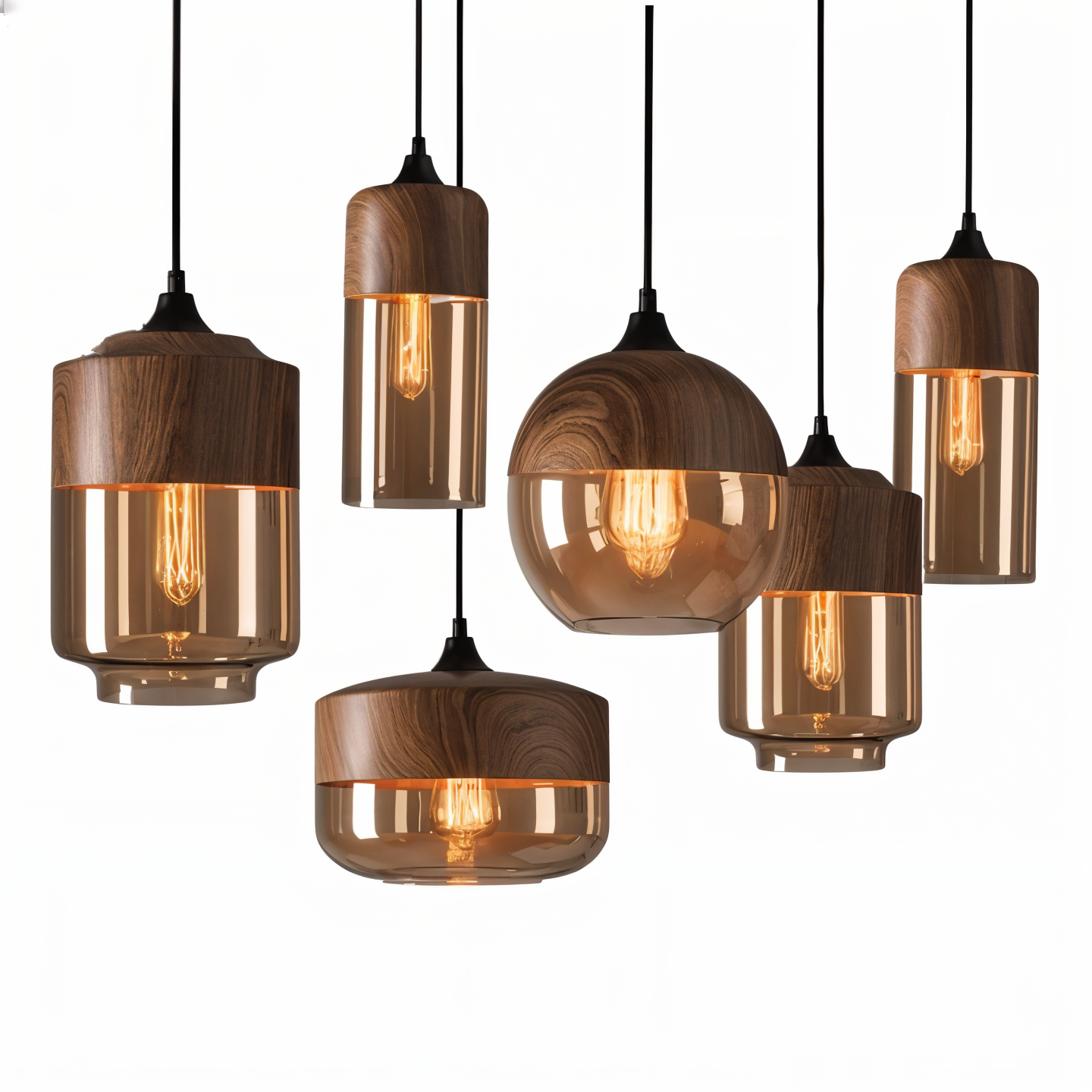 Éclat Nordique – Suspension en verre au style loft moderne inspiré du design scandinave
