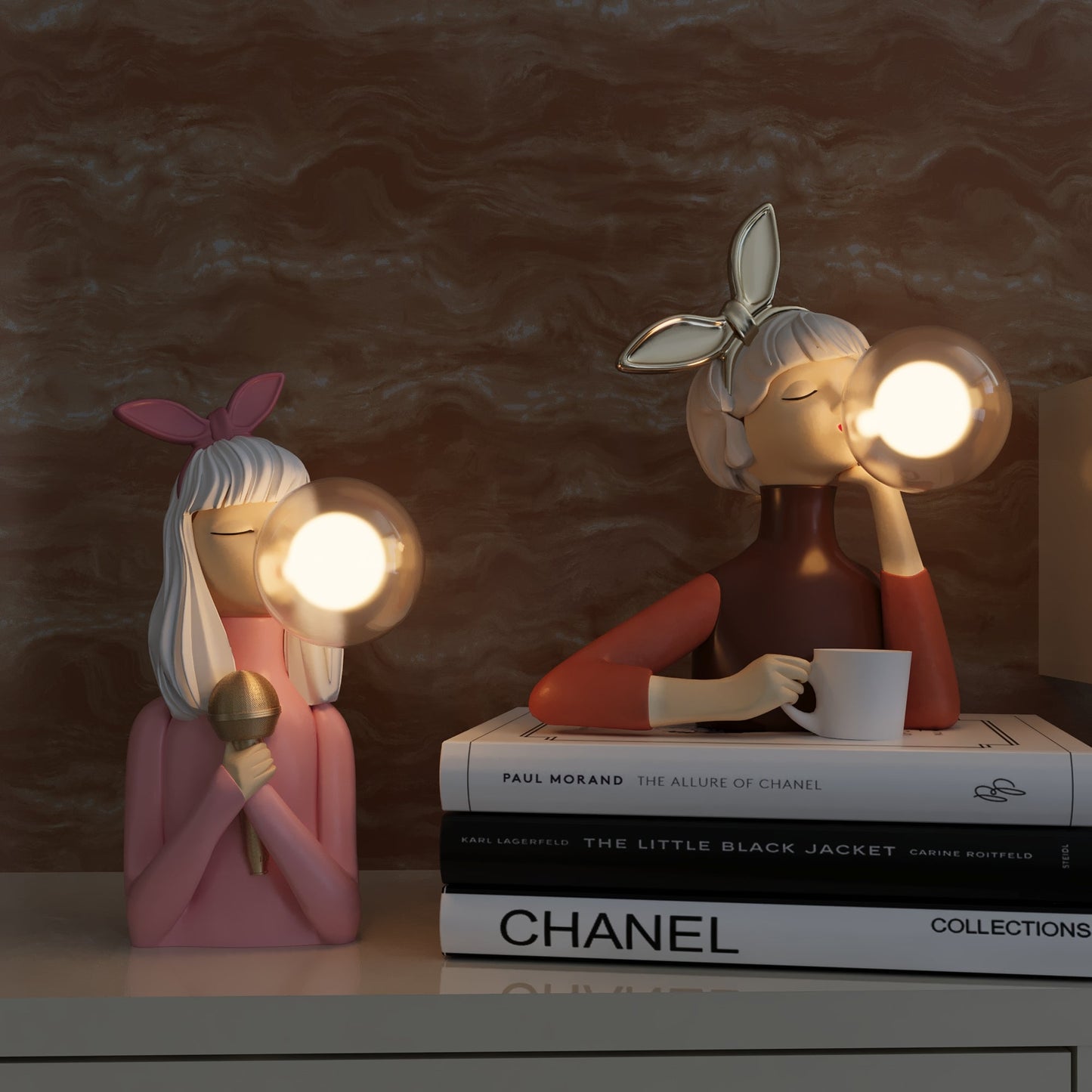 Mavie – Lampe de Table Fille Bulle Nordique