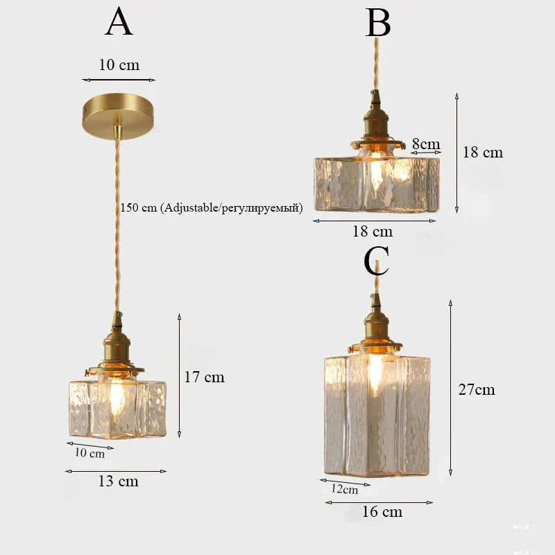 Farrah - Suspension moderne en verre style rétro