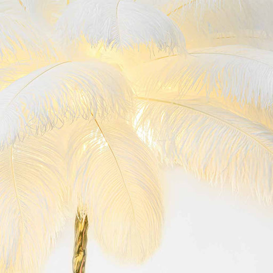 Franz – Lampe de Plancher Décorative en Résine Plume