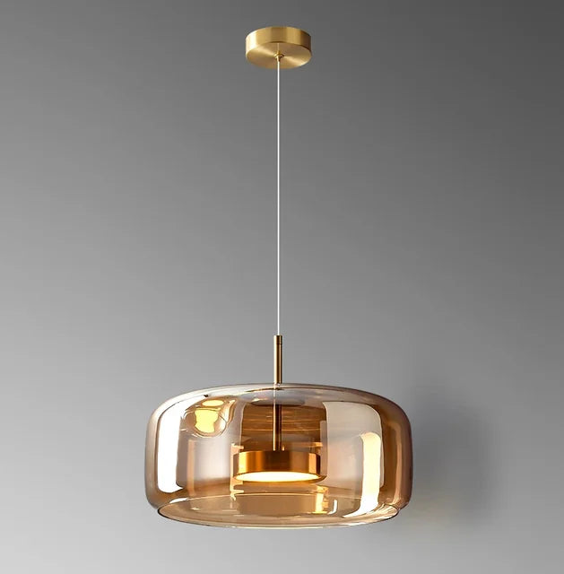 Suspension minimaliste en verre de style cendrier