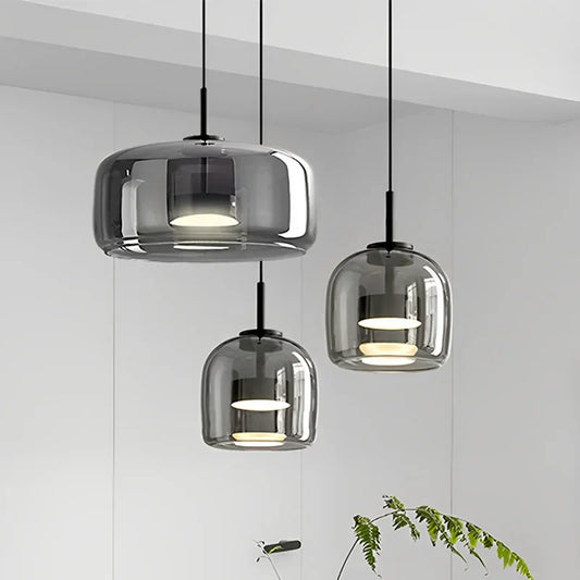 Lampe suspendue minimaliste en verre