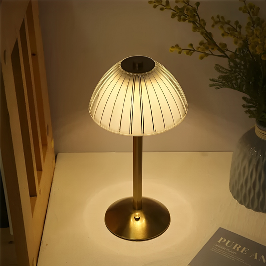 Lunaris – Lampe de table LED en cristal sans fil avec 3 couleurs de lumière