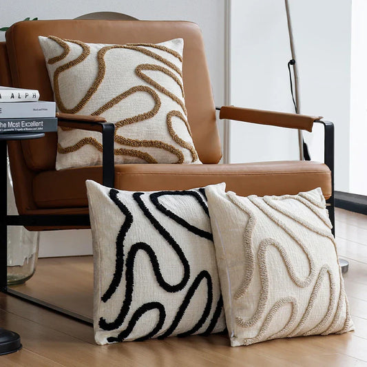 Sabella – Coussin Déco en Chenille Boho