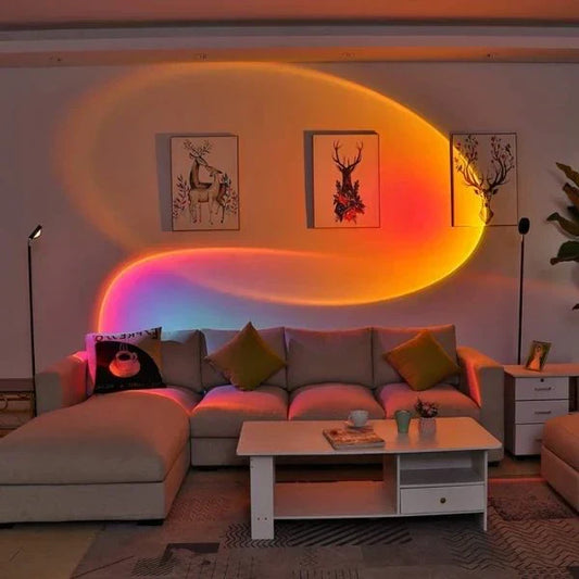 SoleilScène – Lampe projecteur effet coucher de soleil