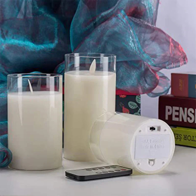 Nadia – Ensemble de 3 bougies LED sans fumée