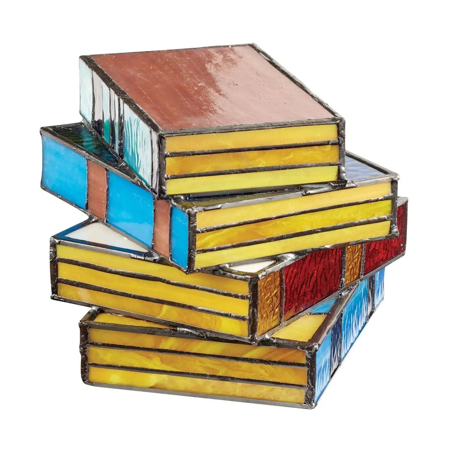 Lampe à livres empilés en résine