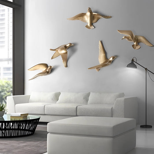 Marella – Décoration murale de mouettes en trois dimensions en résine