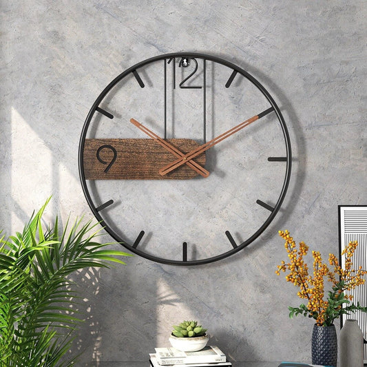 Nero – Grande horloge murale en métal au design minimaliste