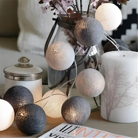 Hazel – Guirlande lumineuse LED colorée en coton