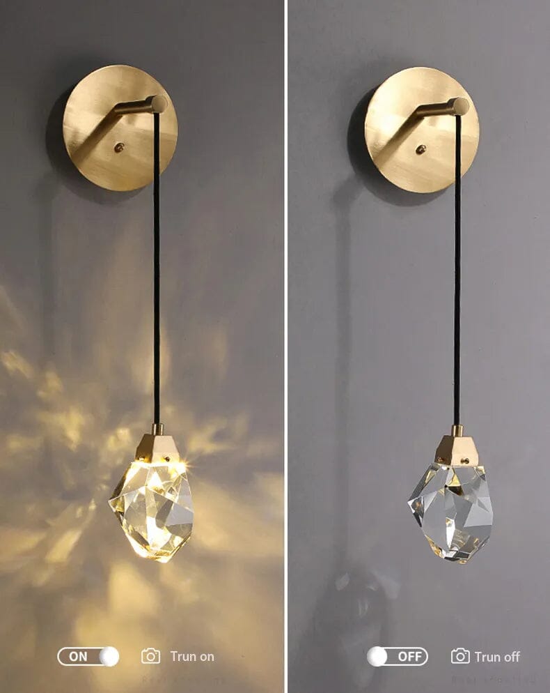 Cascade de cristal : applique murale moderne