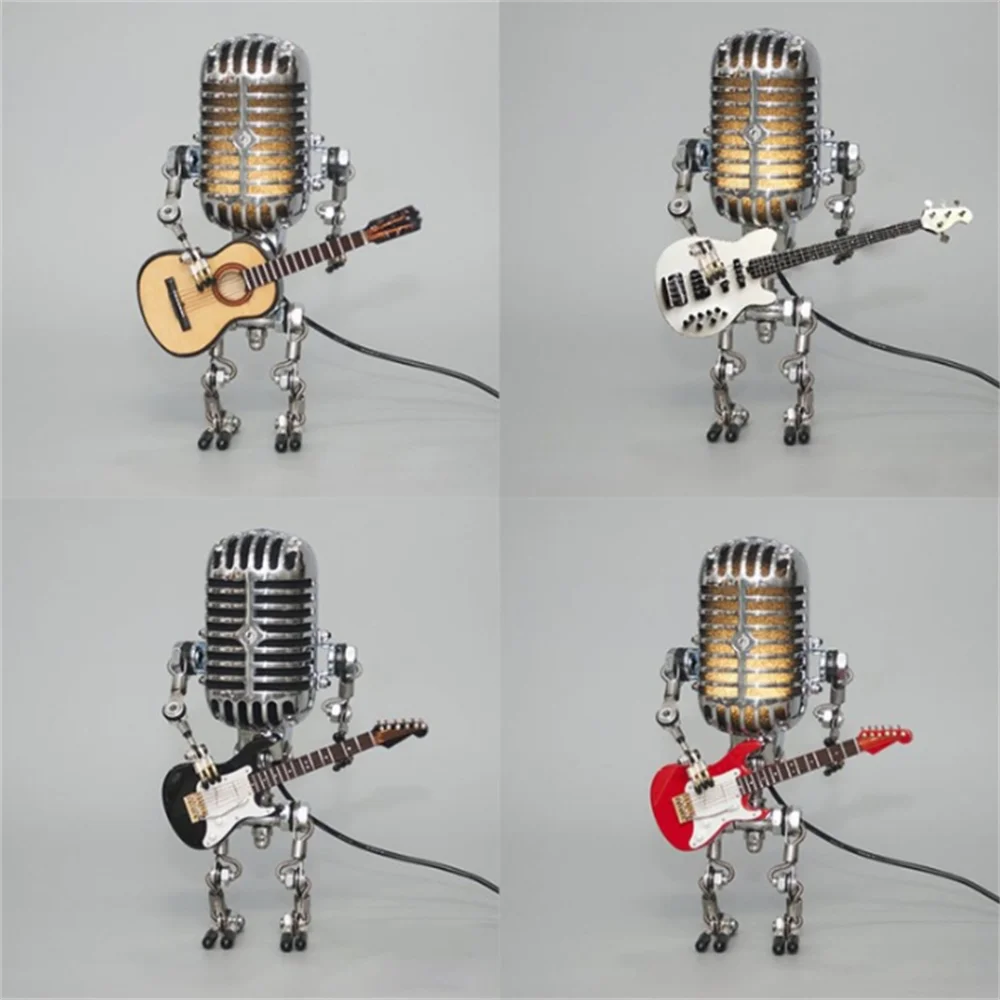 GuitarLume – Lampe décorative en forme de guitare vintage