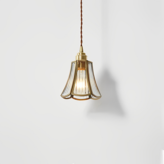 Clara – Suspension en verre avec câble en tissu