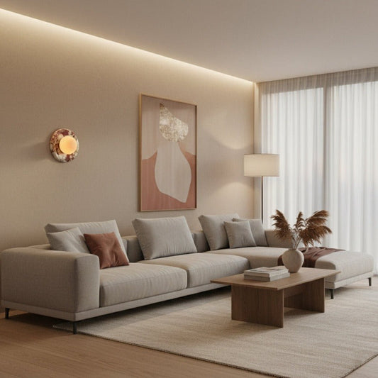Jadie – Lampe Murale Ronde en Marbre