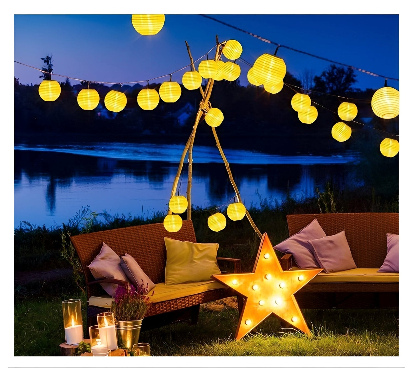 Nori – Guirlande Lumineuse Solaire Lanternes de Jardin