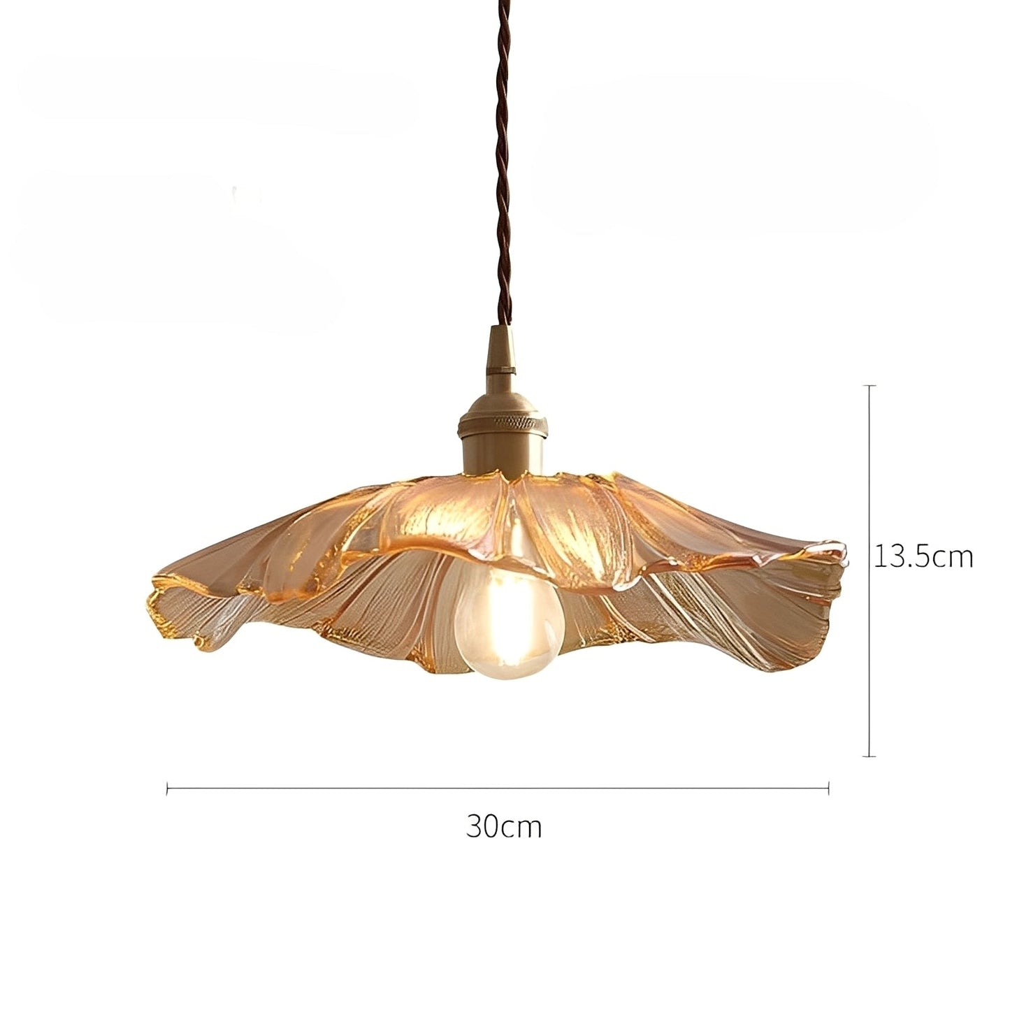 Aki – Lustre en verre et laiton élégant