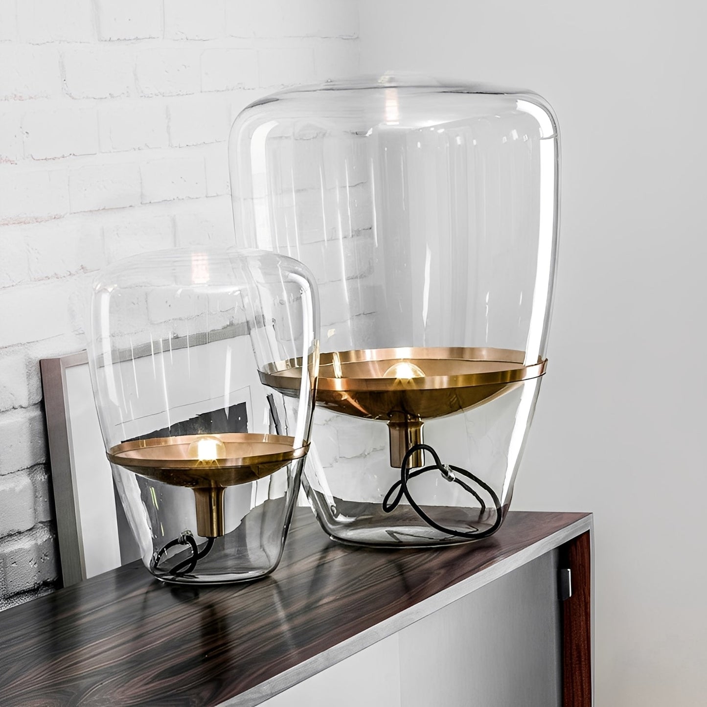 Elvira – Lampe de Table en Verre Scandinave