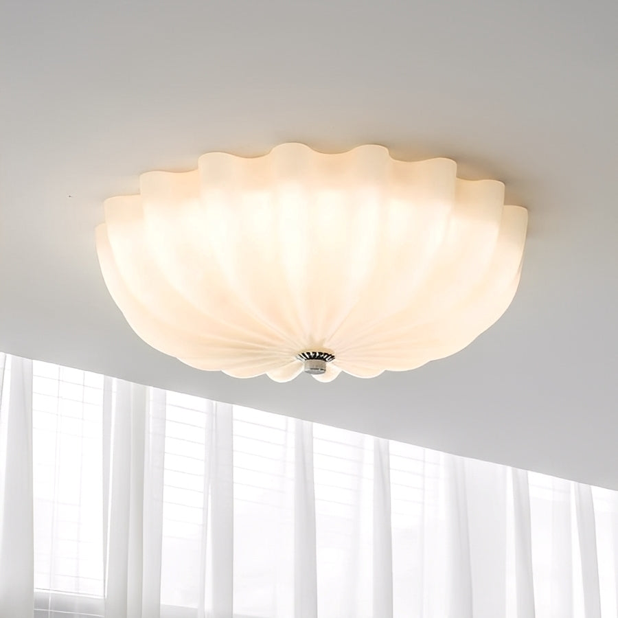 Hana – Lampe de Plafond en Verre de Style Moderne Crème