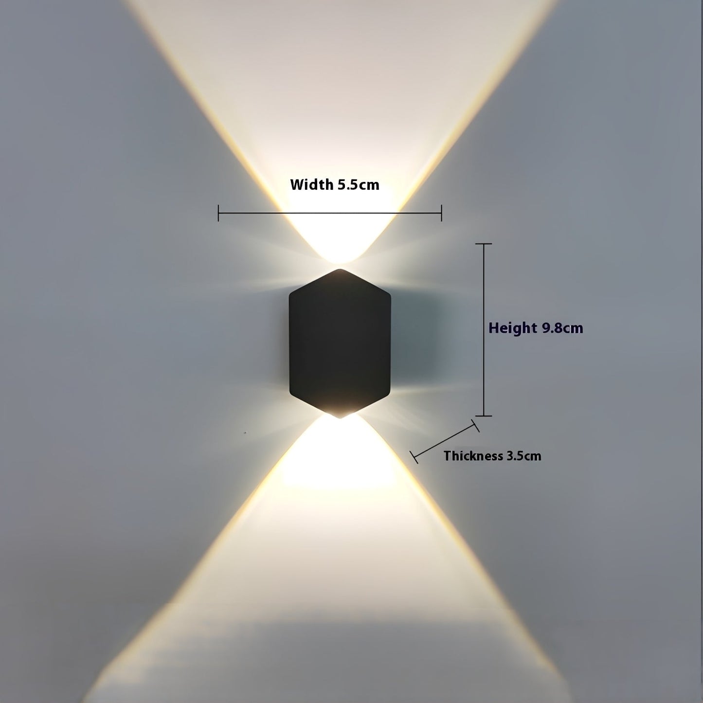 Zion – Applique extérieure hexagonale Up-&-Down
