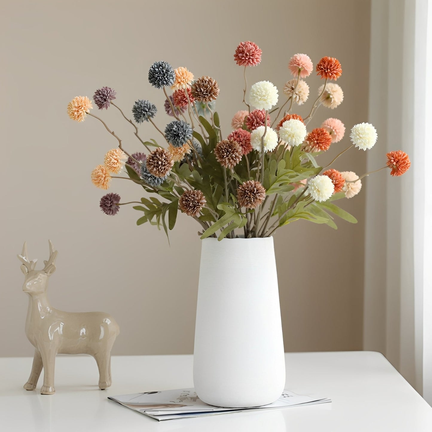 Maria – Décoration de pissenlits en tons d'automne