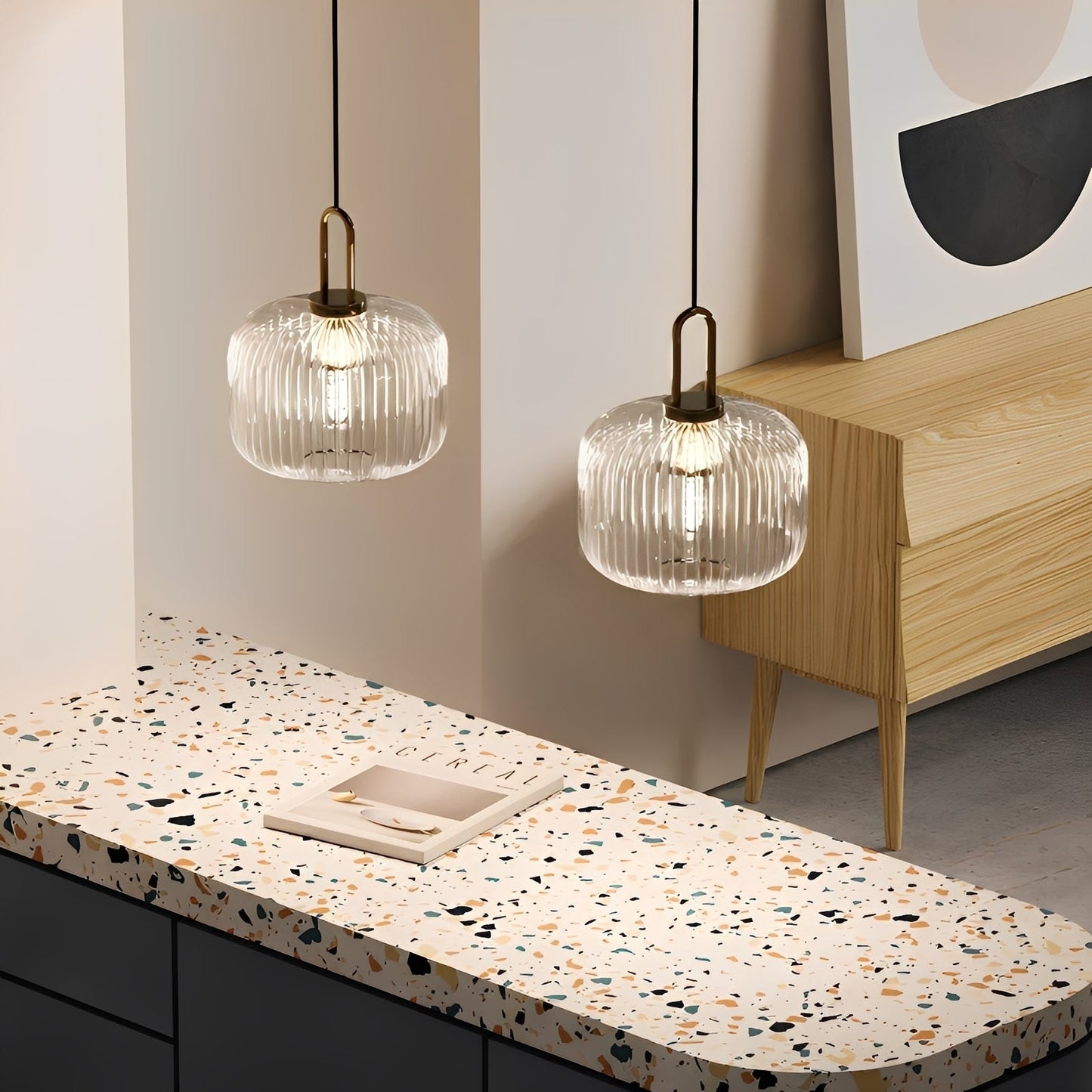 Kiyomitsu – Lampe Pendante en Verre Rond