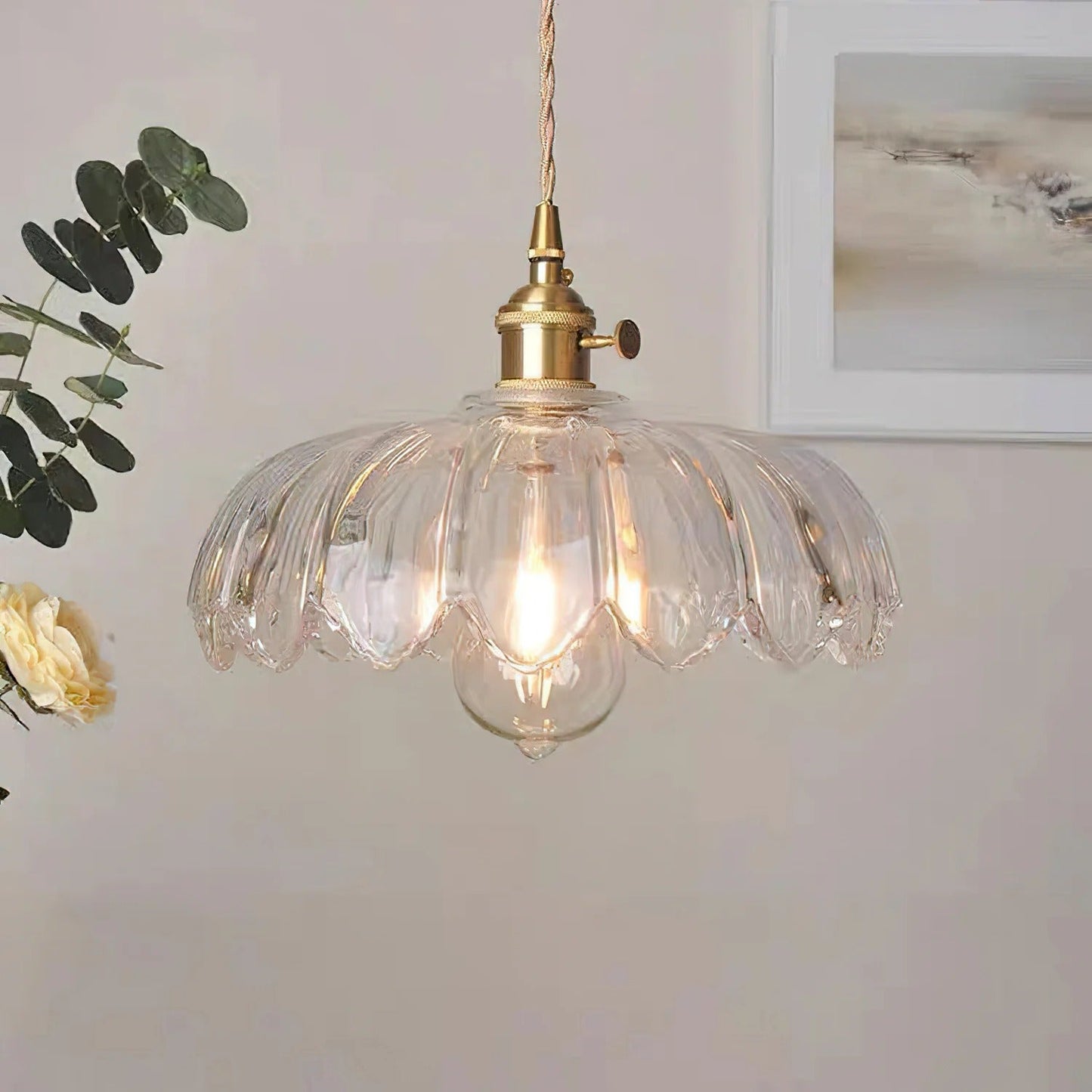 Celeste – Lustre de café en laiton et verre
