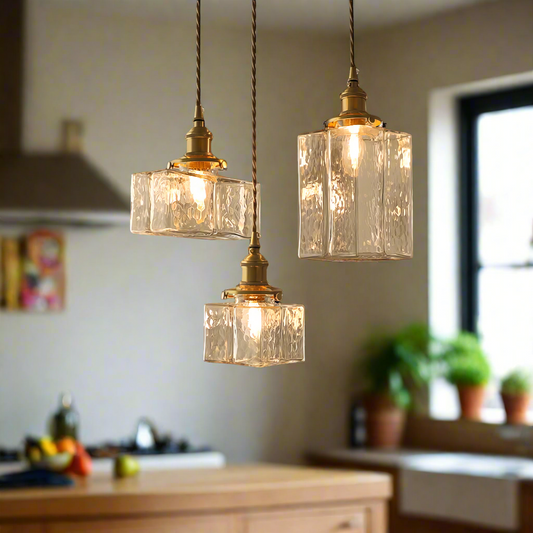 Farrah - Suspension moderne en verre style rétro