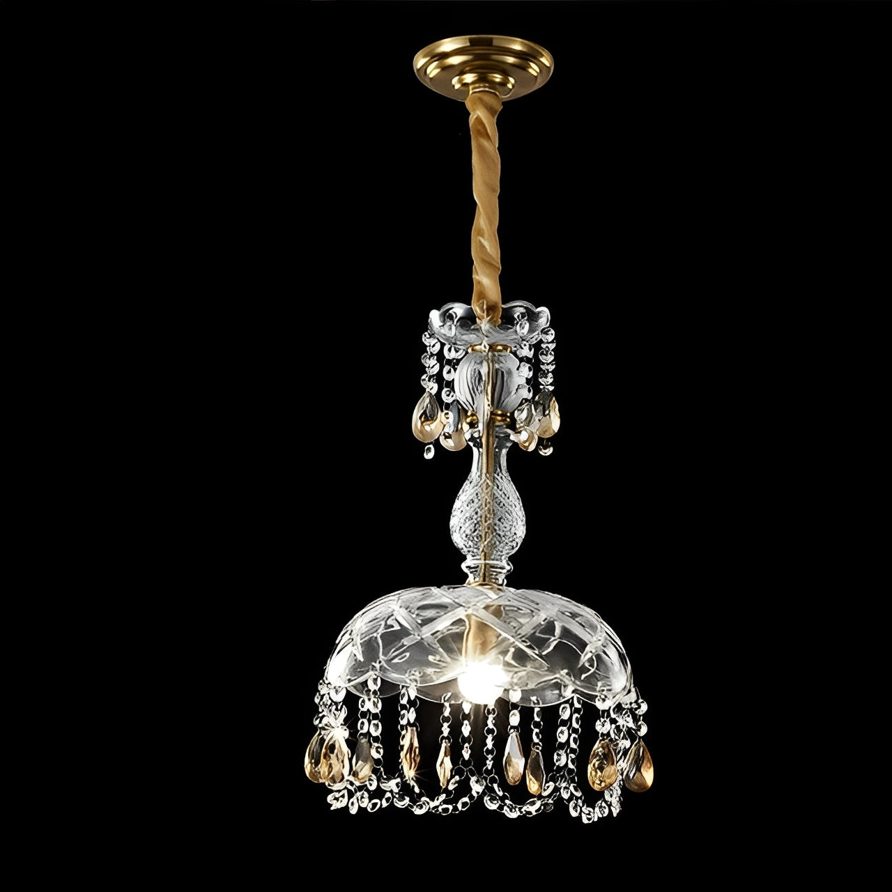 Talu – Abat-jour suspendu en rotin rustique pour style Boho et campagnard