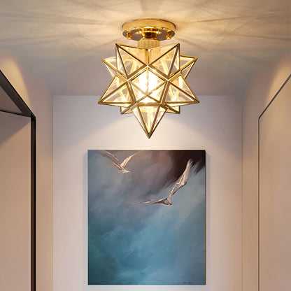 Zack – Lustre de plafond rétro étoile en fer