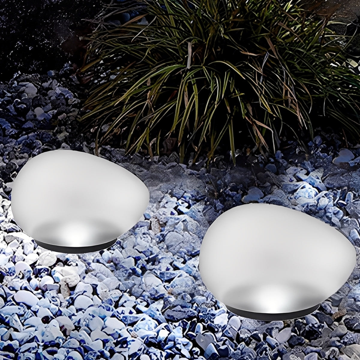 Kaori – Lampe de jardin solaire en forme de galet