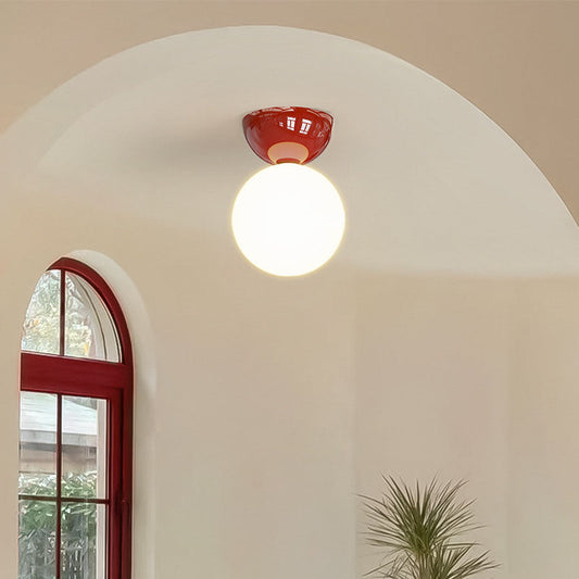 Claudine – Lampe Plafond Boule Fer Scandinave