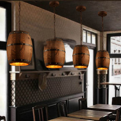 Arlo – Lustre Bar en Bois Rustique