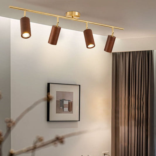 Fabian – Lampe de Plafond Ronde en Bois