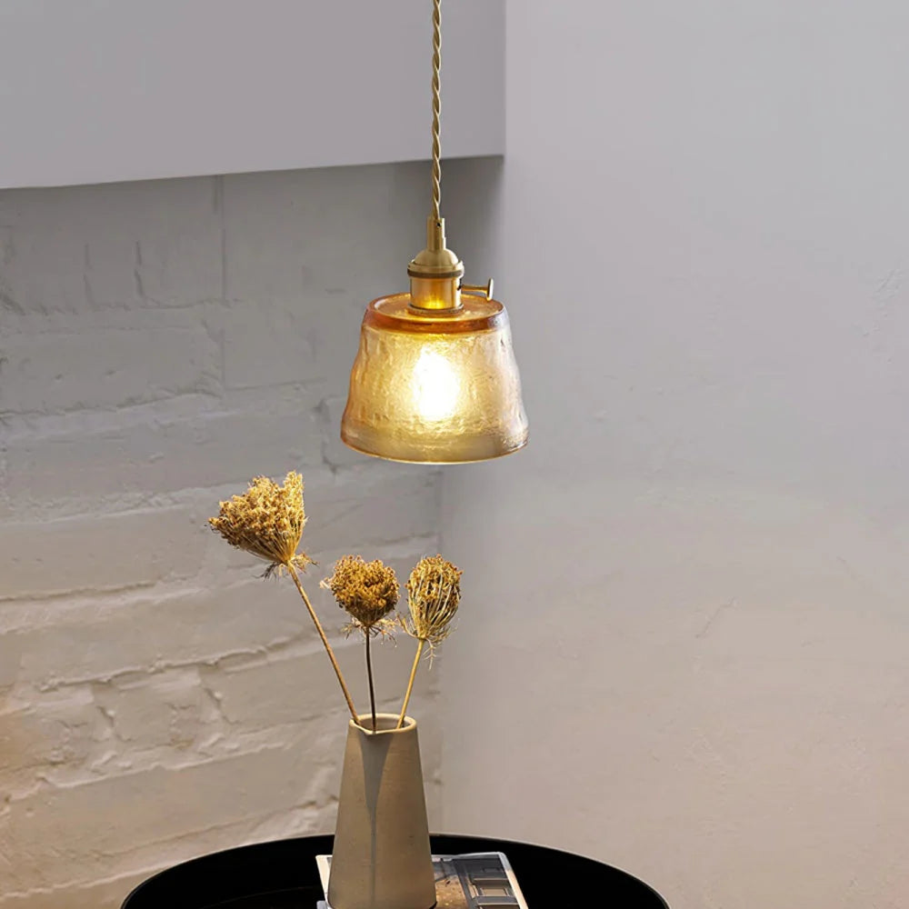 Miyu – Lampe en verre suspendue minimaliste