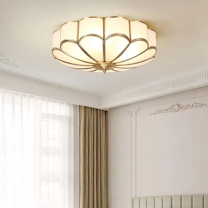 Nella – Lampe de plafond LED simple en cuivre
