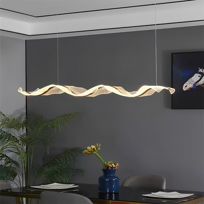 Sirius – Éclairage Îlot LED Moderne en Forme Ondulée